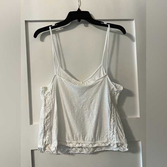 White Lacey Boho Tank Top - Picture 2 of 9